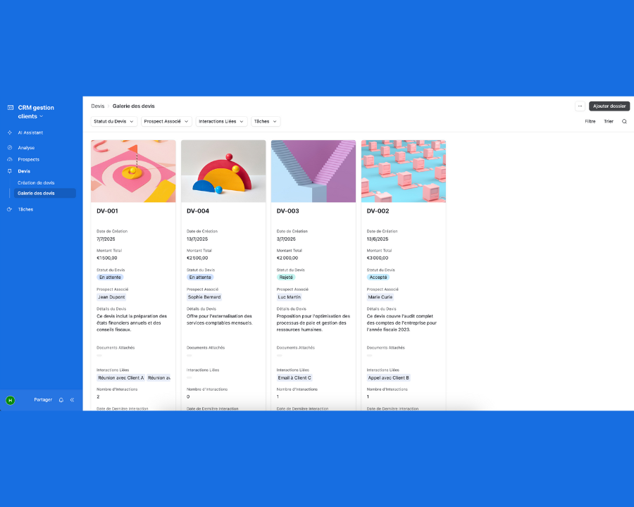 Logiciel gestion des clients