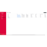 Dashboard Financier Simplifié showing client data with names, emails, and phone numbers in a structured layout.