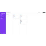 Interface de gestion de contenu pour réseaux sociaux avec sections de points et options de modification.